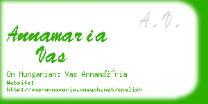 annamaria vas business card
